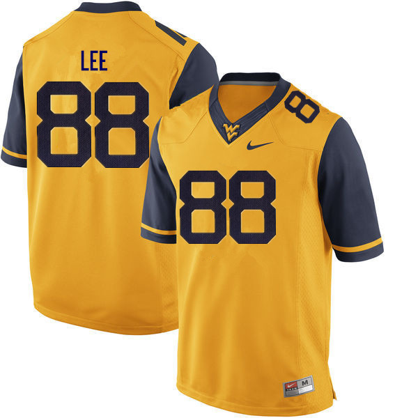 NCAA Men's Tavis Lee West Virginia Mountaineers Gold #91 Nike Stitched Football College Authentic Jersey BW23A45UJ